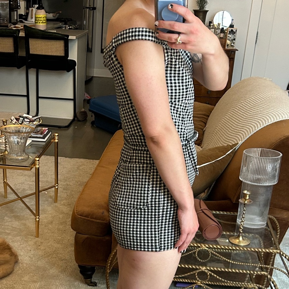 Maeve by Anthropologie black checkered romper - Picture 5 of 5